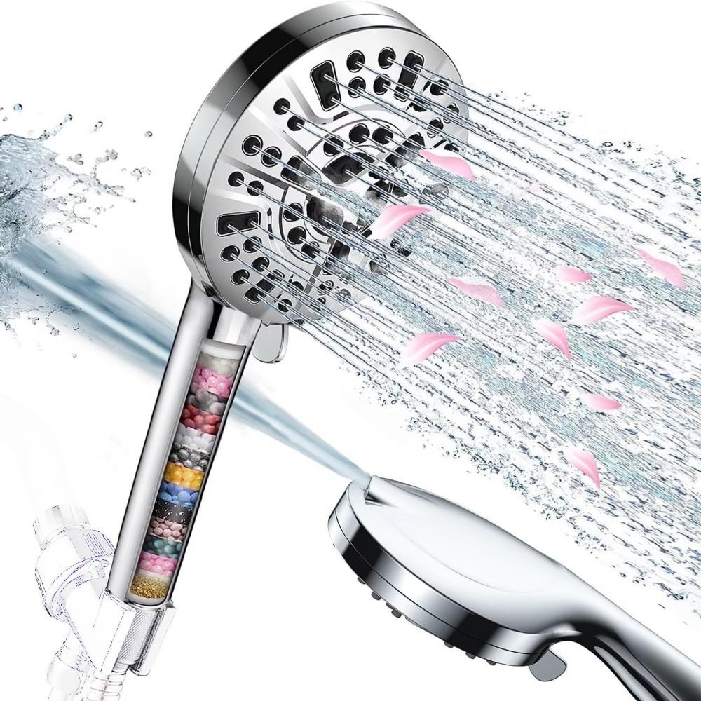 Фильтр для душевой лейки, Режим распыления, Ручная душевая лейка высокого давления, Встроенный режим паузы и 2 режима струи, Мощная струя для очистки ванн, плитки, стен, мытья домашних животных
Фильтр для душевой лейки, Режим распыления, Ручная душевая лейка высокого давления, Встроенный режим паузы и 2 режима струи, Мощная струя для очистки ванн, плитки, стен, мытья домашних животных