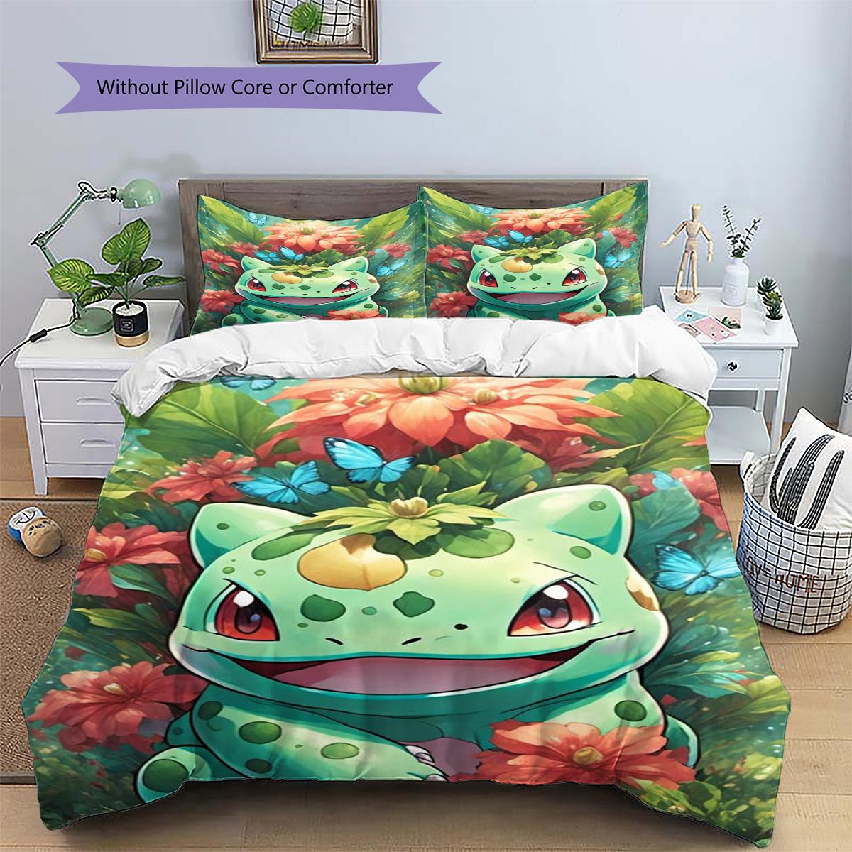 Bulbasaur Patterned Pillowcase & Duvet Cover Set Popular Anime Bedding for Bedroom Decor Nice Gift Pick for Anime Lovers.-TING 135x200cm
Bulbasaur Patterned Pillowcase & Duvet Cover Set Popular Anime Bedding for Bedroom Decor Nice Gift Pick for Anime Lovers.-TING 135x200cm