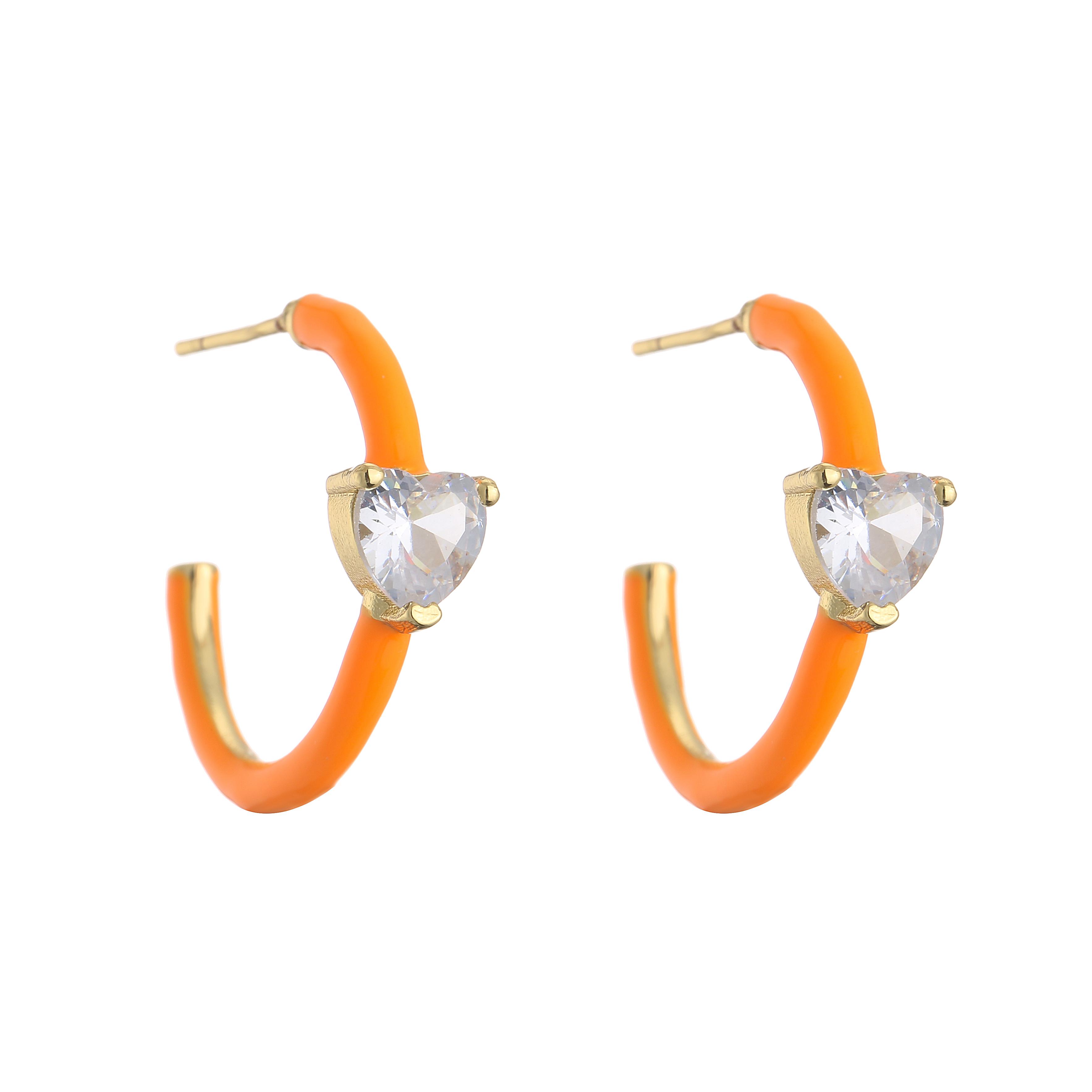 HECHENG, 1 Pair Heart Candy Color Hoop Earrings for Women Colorful Enamel Ear studs Neon Round Sweet Circle Zircon оранжевый
HECHENG, 1 Pair Heart Candy Color Hoop Earrings for Women Colorful Enamel Ear studs Neon Round Sweet Circle Zircon оранжевый