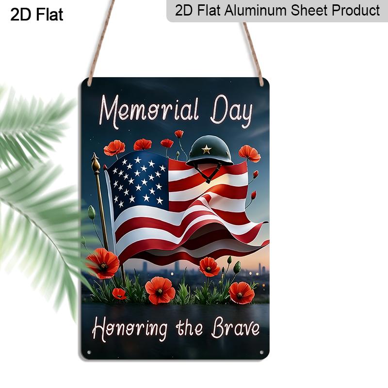 2D Flat 1pc Decorative 8×12 Inch Aluminum Plaque, Patriotic Tribute Retro Art with US Flag, Helmet & Floral Design, Veteran Honor Sign for Porch 20*30cm
2D Flat 1pc Decorative 8×12 Inch Aluminum Plaque, Patriotic Tribute Retro Art with US Flag, Helmet & Floral Design, Veteran Honor Sign for Porch 20*30cm