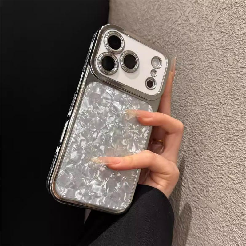 Electroplated Shell Pattern Phone Case for iPhone 17 Pro—Compatible with Apple 16 Pro Camera Button, 15 Pro, and 14 P Models. iPhone 16
Electroplated Shell Pattern Phone Case for iPhone 17 Pro—Compatible with Apple 16 Pro Camera Button, 15 Pro, and 14 P Models. iPhone 16