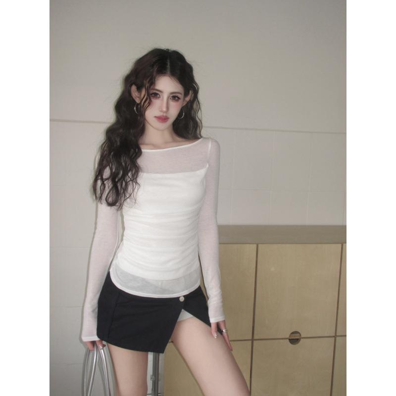 Spring Desire Patchwork Draped Neck Two-Piece Look Long-Sleeve T-Shirt: Light, Sheer, and Slimming Design One Size синий
Spring Desire Patchwork Draped Neck Two-Piece Look Long-Sleeve T-Shirt: Light, Sheer, and Slimming Design One Size синий