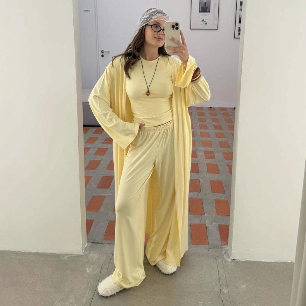 2025 Fall European & American Casual Three-Piece Set: Short Sleeve Top, Wide-Leg Pants, Jacket. 3XL
2025 Fall European & American Casual Three-Piece Set: Short Sleeve Top, Wide-Leg Pants, Jacket. 3XL