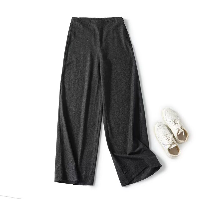 MD Women s New Gao Zhi Sentong Diligent Wind Casual Capable Loose Wide Leg Wool Pants 05017595829 Dark gray L
MD Women s New Gao Zhi Sentong Diligent Wind Casual Capable Loose Wide Leg Wool Pants 05017595829 Dark gray L