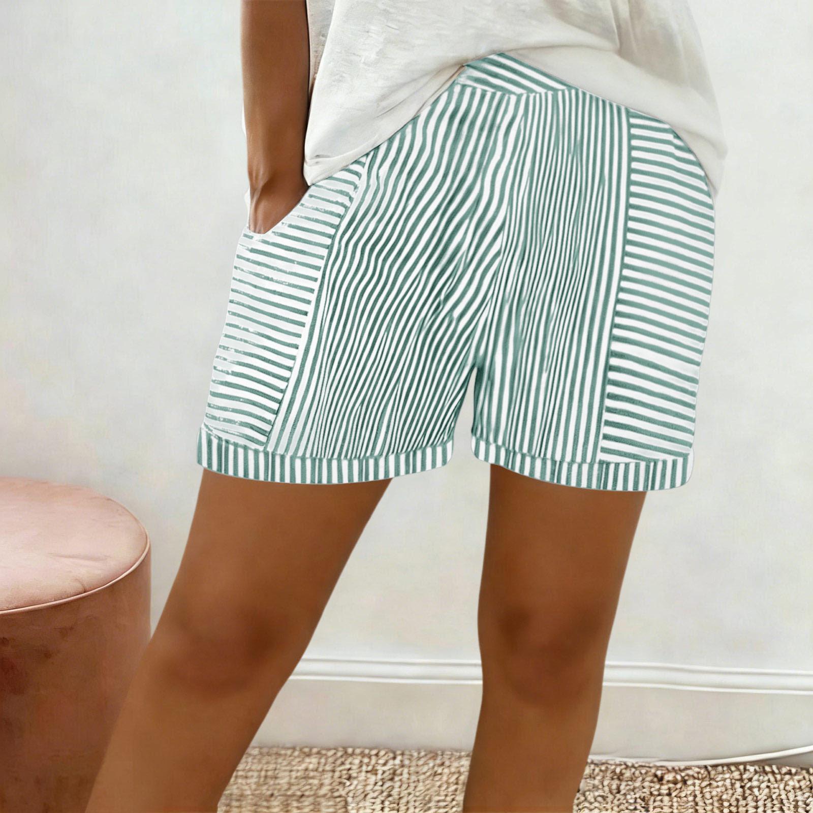 Women’s Casual Striped Print Shorts with Elastic Waistband and Side Pockets Relaxed Fit Lightweight Fabric for Daily Wear L зелёный
Women’s Casual Striped Print Shorts with Elastic Waistband and Side Pockets Relaxed Fit Lightweight Fabric for Daily Wear L зелёный