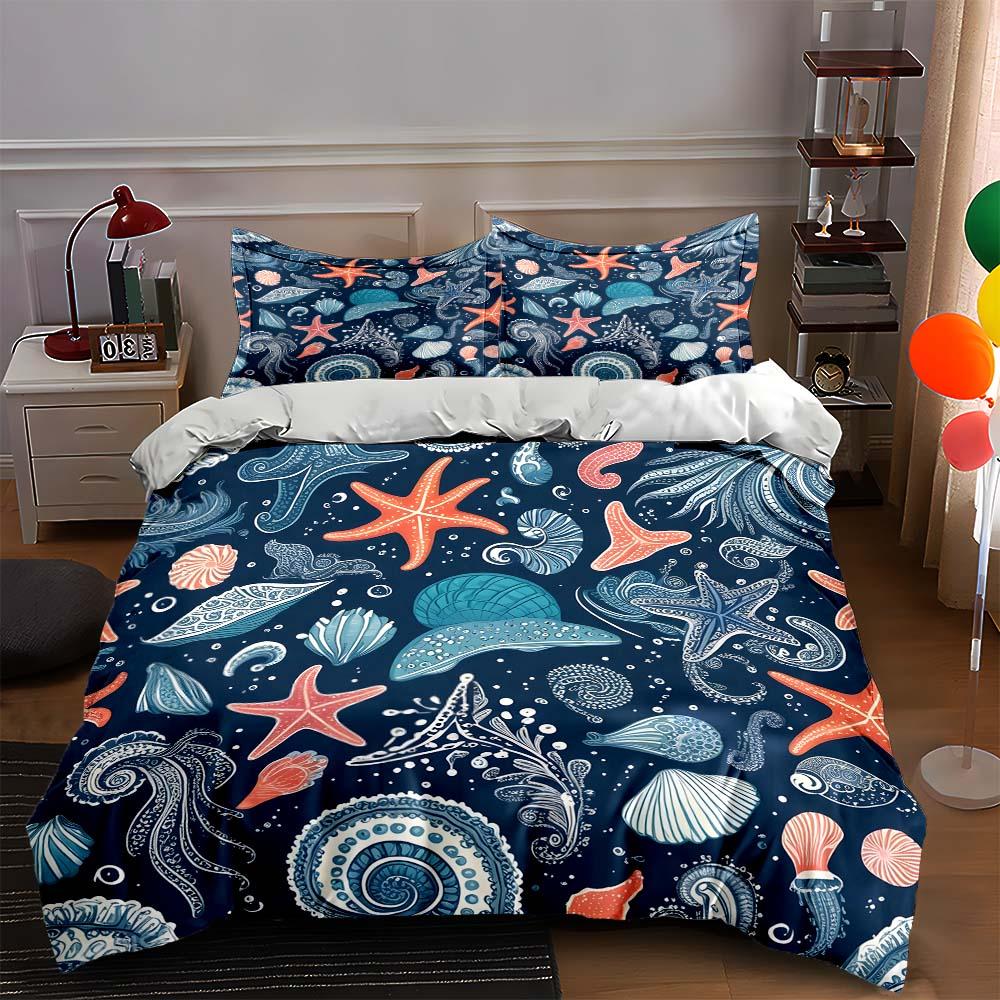 Underwater marine design. Bedding Duvet cover sets Duvet covers Pillowcases gifts (1 * Duvet Cover 2 * Pillowcases, without duvet insert) 135x200cm
Underwater marine design. Bedding Duvet cover sets Duvet covers Pillowcases gifts (1 * Duvet Cover 2 * Pillowcases, without duvet insert) 135x200cm