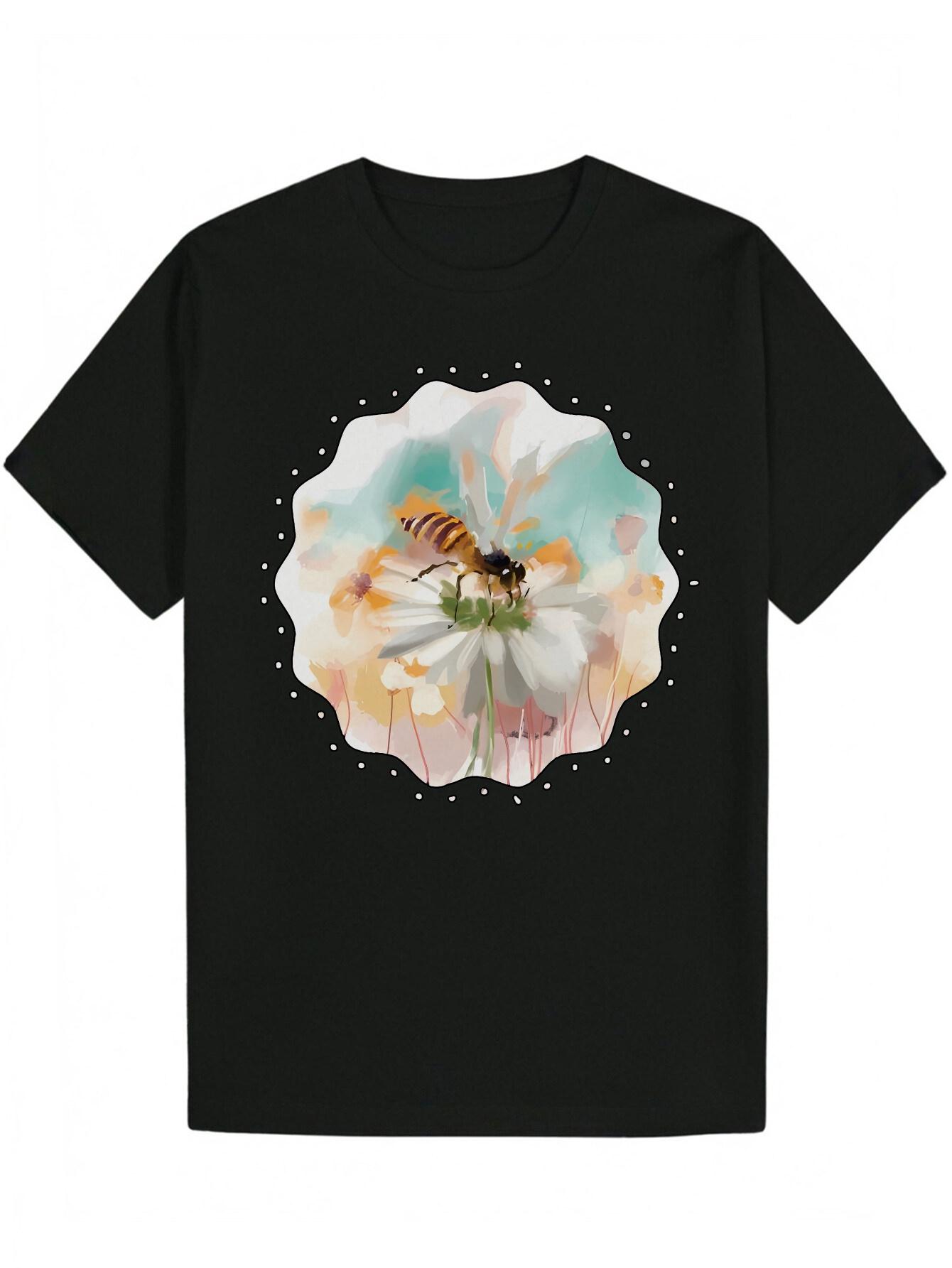 Short Sleeve T-shirt - Heather Gray Floral & Bee Print L
Short Sleeve T-shirt - Heather Gray Floral & Bee Print L