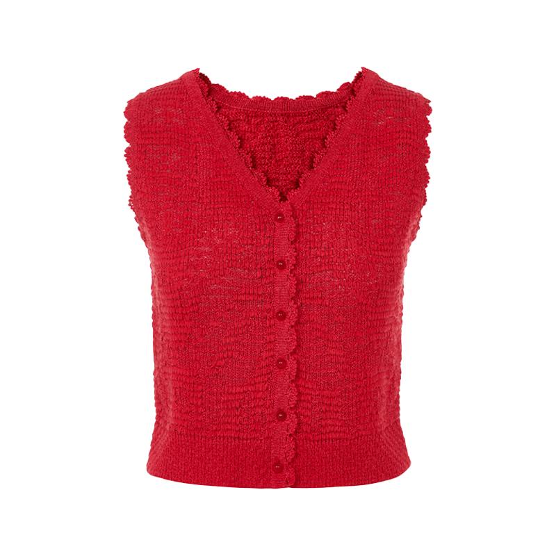 LANCY V-Neck Lace Knit Vest Top S
LANCY V-Neck Lace Knit Vest Top S