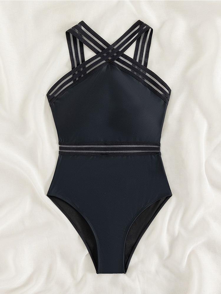 Solid Color Cross Webbing One Piece Sexy Bikini Swimsuit Women Fashion Elegant Beach Vacation Swimwear S
Solid Color Cross Webbing One Piece Sexy Bikini Swimsuit Women Fashion Elegant Beach Vacation Swimwear S