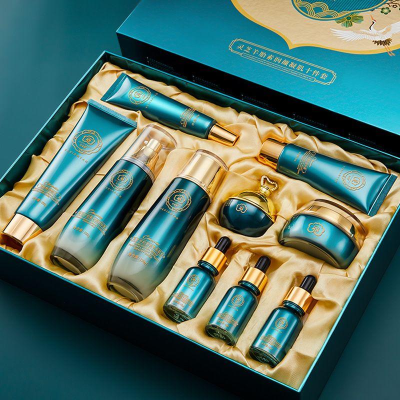 Ganoderma lucidum sheep placenta ten-piece set moisturizing moisturizing skin care products set box water milk cosmetics
Ganoderma lucidum sheep placenta ten-piece set moisturizing moisturizing skin care products set box water milk cosmetics