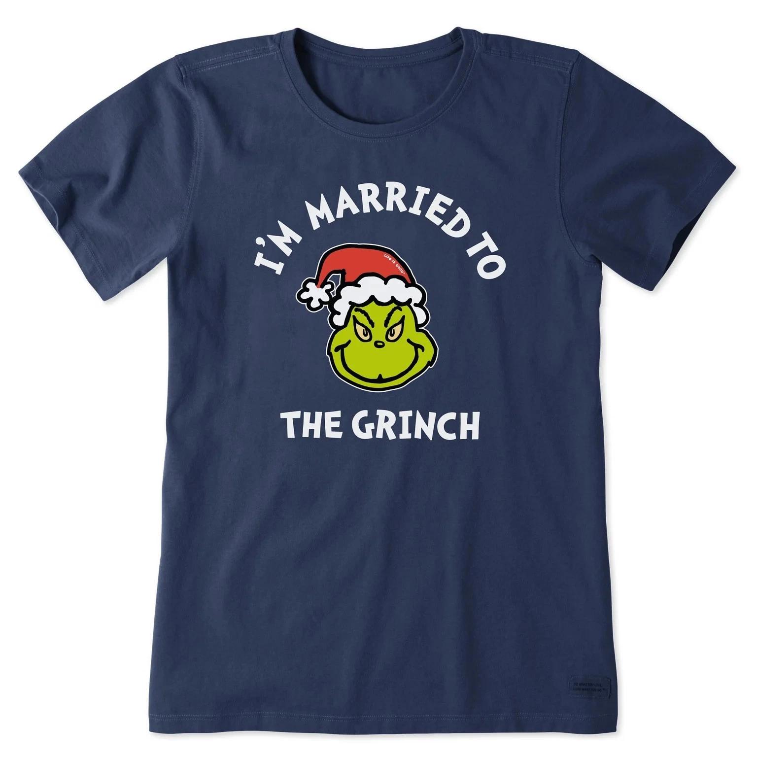 Life is Good Women s Married to the Grinch Short Sleeve Crusher Tee Darkest Blue S
Life is Good Women s Married to the Grinch Short Sleeve Crusher Tee Darkest Blue S
