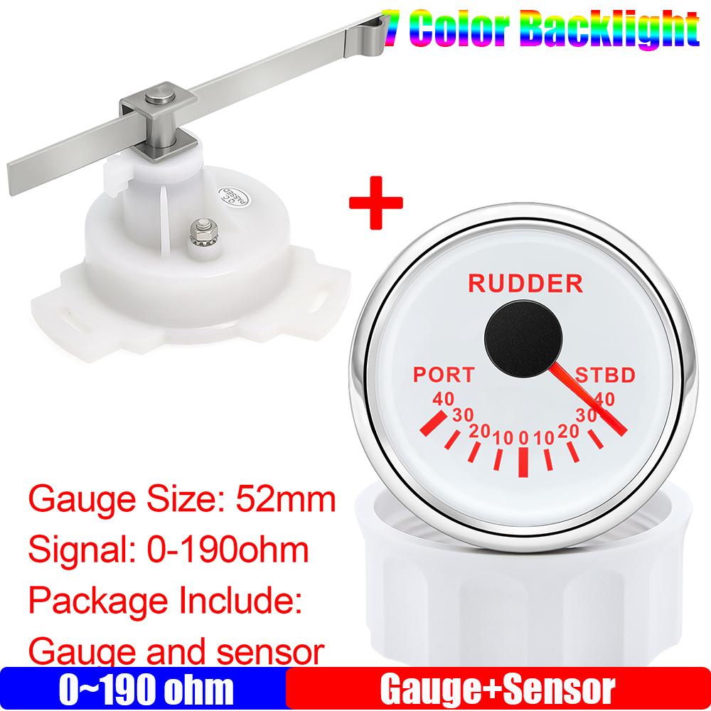 ZMFJH 52MM Rudder Position Indicator with Sensor Waterproof Rudder Angle Indicator 0-190 Ohm for Boat Yacht RV Marine 7 Color WS
ZMFJH 52MM Rudder Position Indicator with Sensor Waterproof Rudder Angle Indicator 0-190 Ohm for Boat Yacht RV Marine 7 Color WS