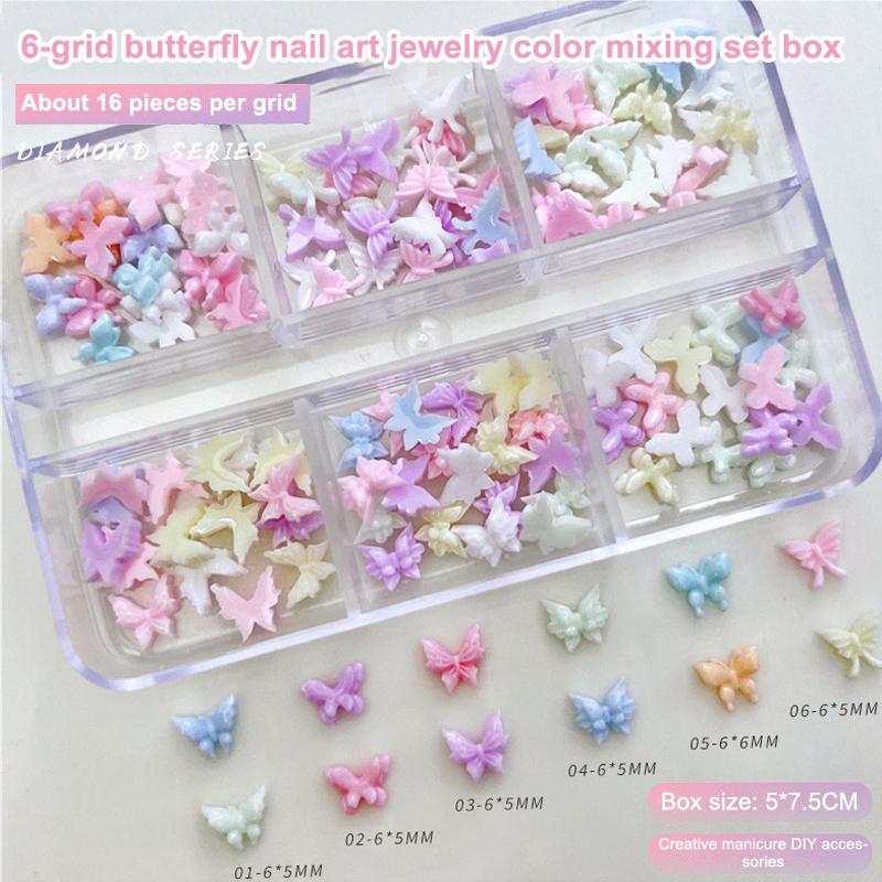 6 Grid Small Butterfly Nail Charms 6*5mm 3d Resin Colorful Butterfly Nail Art Flat-Back Butterfly Nail Parts разноцветный
6 Grid Small Butterfly Nail Charms 6*5mm 3d Resin Colorful Butterfly Nail Art Flat-Back Butterfly Nail Parts разноцветный