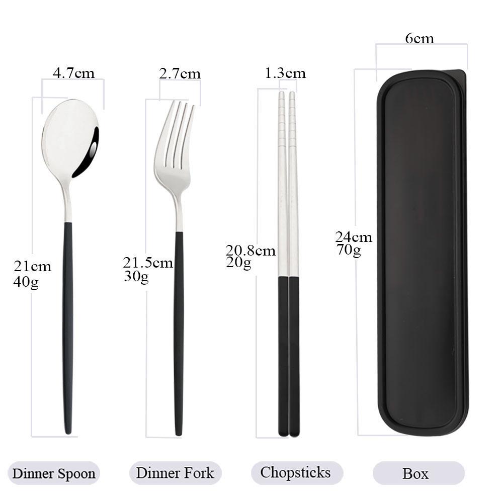 Золотой набор столовой посуды, кухонные аксессуары, столовые приборы, наборы для кемпинга и путешествий, 3 шт., палочки для еды, вилка, ложка, портативные наборы столовых приборов с футляром чёрный/серебряный
Золотой набор столовой посуды, кухонные аксессуары, столовые приборы, наборы для кемпинга и путешествий, 3 шт., палочки для еды, вилка, ложка, портативные наборы столовых приборов с футляром чёрный/серебряный