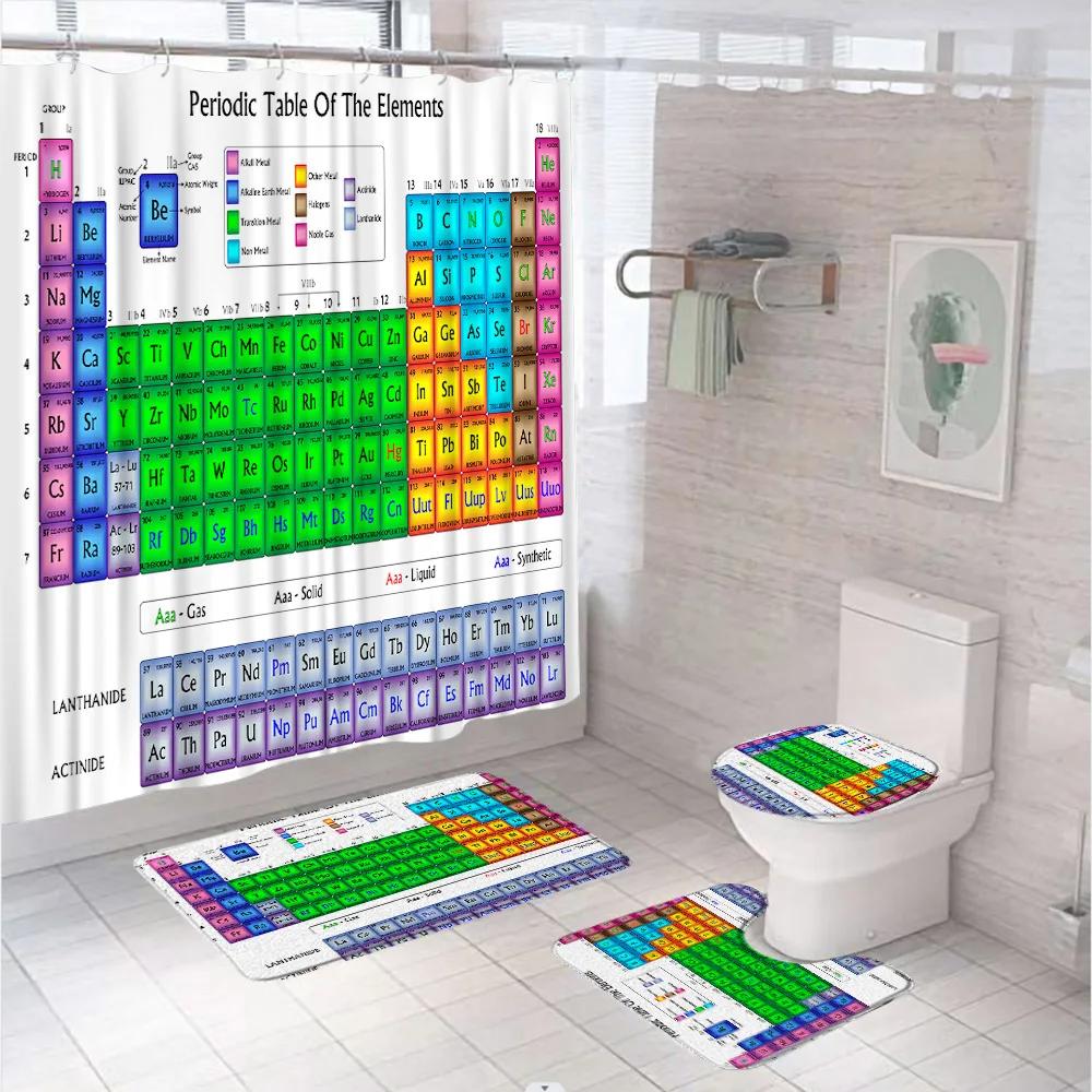 Periodic Table Of Elements Shower Curtain Sets Educate Study Art Bathroom Curtains Non-Slip Bath Mat Pedestal Rugs Toilet Covers W60H190(CM)-1 Pcs
Periodic Table Of Elements Shower Curtain Sets Educate Study Art Bathroom Curtains Non-Slip Bath Mat Pedestal Rugs Toilet Covers W60H190(CM)-1 Pcs