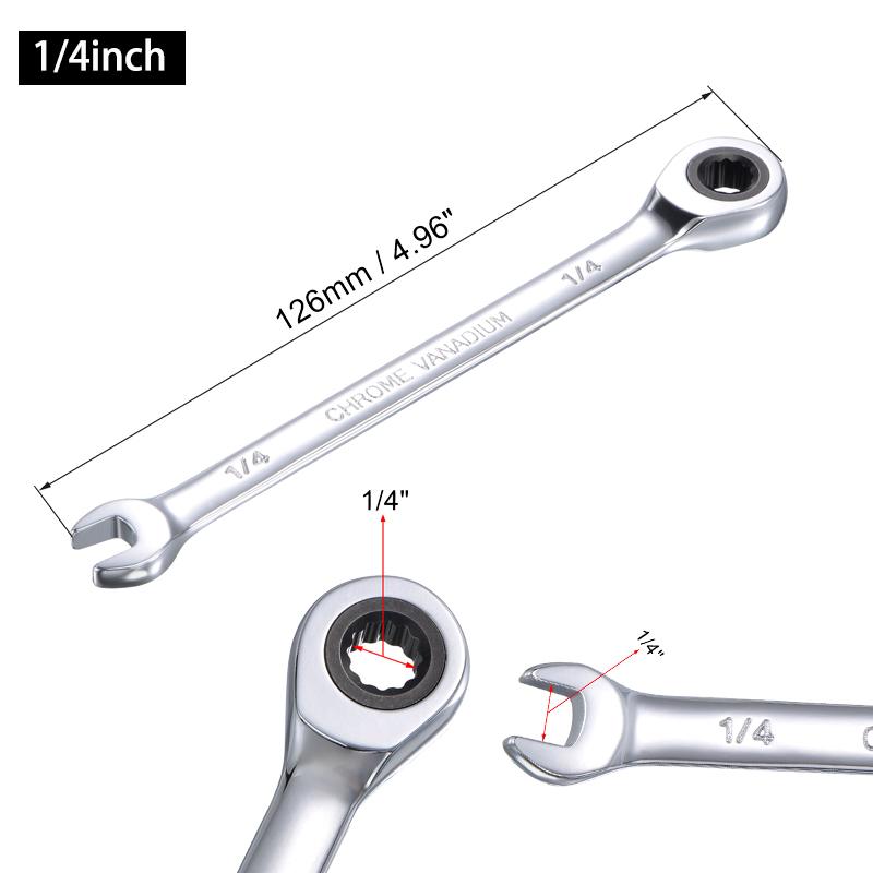 Uxcell Combination Ratchet Wrench with Keys Gear Ring Reversible Wrench Spanner Car Auto Repair Hand Tool HRC 43-48
Uxcell Combination Ratchet Wrench with Keys Gear Ring Reversible Wrench Spanner Car Auto Repair Hand Tool HRC 43-48