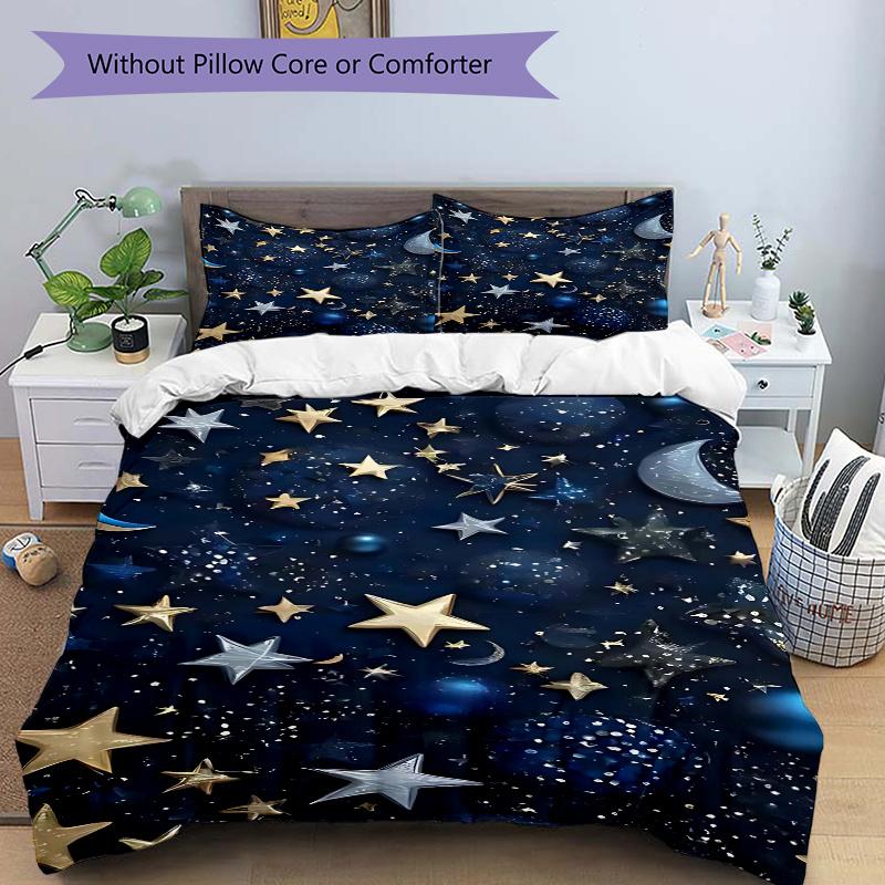 3pcs Starry Night Galaxy Bedding Set - Includes One Quilt Cover and Two Pillowcases (No Core) - Perfect for Bedroom Decor and Guest Rooms, Featuring A 135x200cm
3pcs Starry Night Galaxy Bedding Set - Includes One Quilt Cover and Two Pillowcases (No Core) - Perfect for Bedroom Decor and Guest Rooms, Featuring A 135x200cm