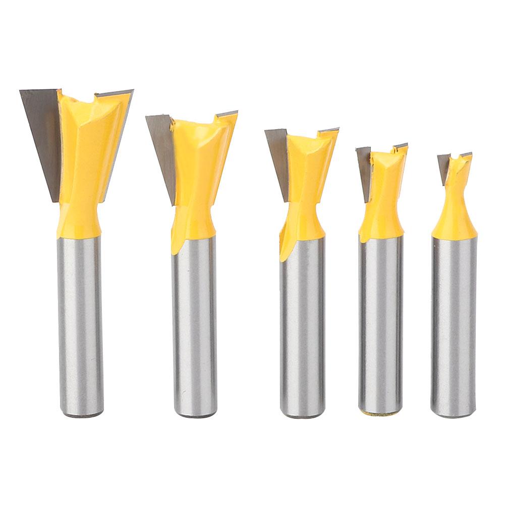 5 Pcs Woodworking Dovetail Router Bit Dovetail End Milling Cutter Bit for Wood Process
5 Pcs Woodworking Dovetail Router Bit Dovetail End Milling Cutter Bit for Wood Process
