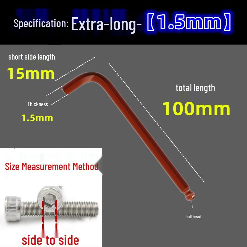 Metric/Imperial S2 Steel Hex Wrench Set: L-Shaped 6-Point Single Hex Key & Screwdriver Bit.
Metric/Imperial S2 Steel Hex Wrench Set: L-Shaped 6-Point Single Hex Key & Screwdriver Bit.