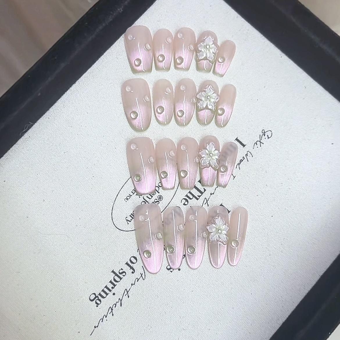 Pure Hand-dressed Jiaxia New Style of Qipian Pink Heart Guava Three-dimensional Flower Wear Armor Cat Eye Nail Art Patch Extra small xs
Pure Hand-dressed Jiaxia New Style of Qipian Pink Heart Guava Three-dimensional Flower Wear Armor Cat Eye Nail Art Patch Extra small xs