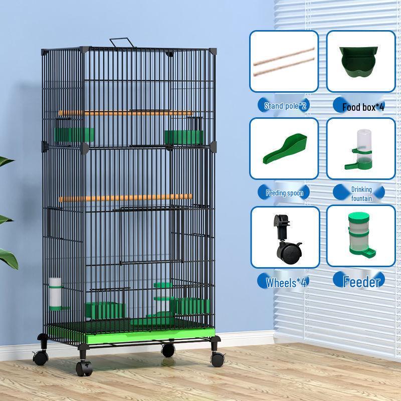 Посилена велика клітка для великих птахів, таких як какатіли та піони, з гніздовою коробкою 100cm H, 42x31cm, with wheels, Package 2 білий
Посилена велика клітка для великих птахів, таких як какатіли та піони, з гніздовою коробкою 100cm H, 42x31cm, with wheels, Package 2 білий