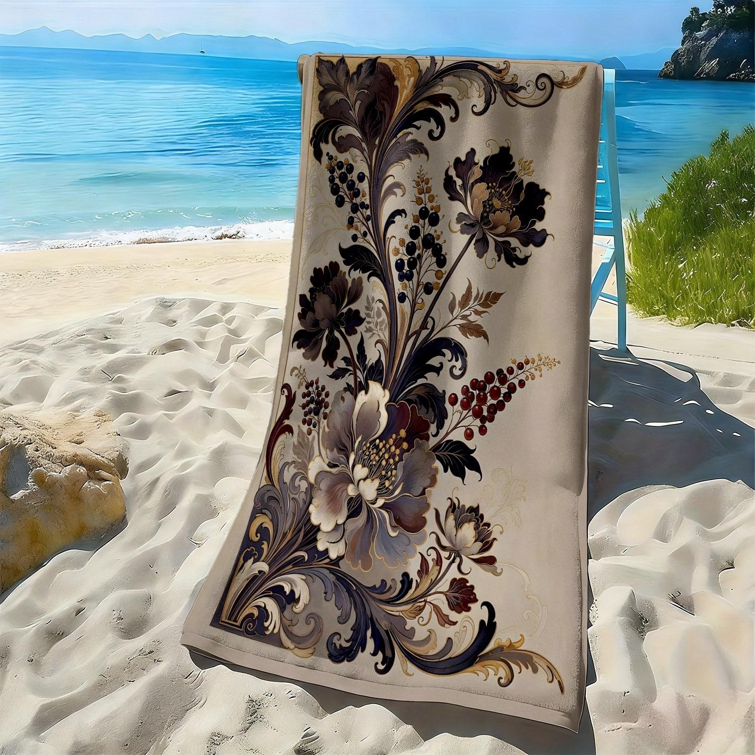 Retro floral style plant patterns polyester microfiber beach towel is highly absorbent, suitable for swimming and beach outings W30*H60(CM)
Retro floral style plant patterns polyester microfiber beach towel is highly absorbent, suitable for swimming and beach outings W30*H60(CM)