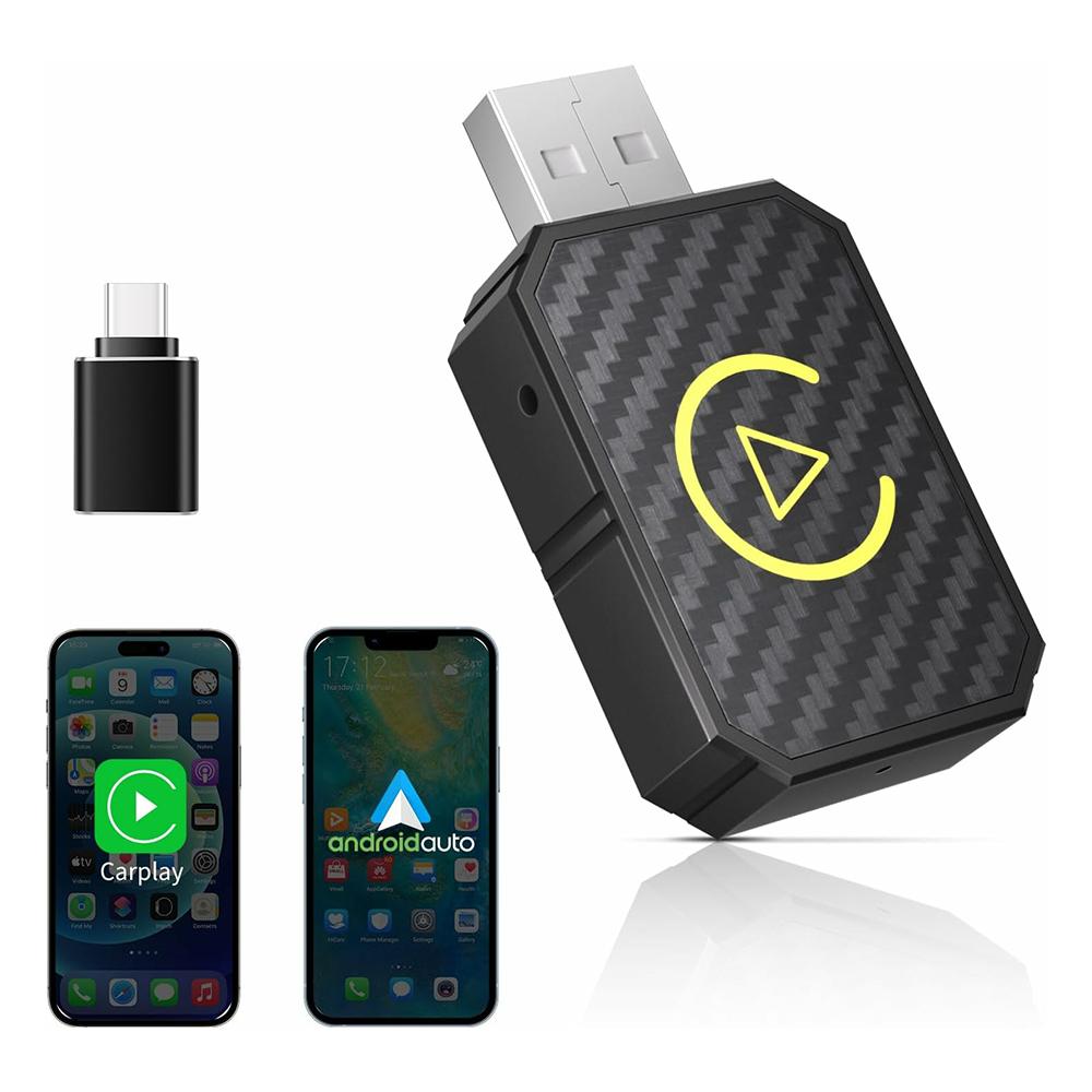 R5050 2 In 1 Wireless CarPlay Android Auto Adapter Carbon Fiber Texture WiFi Bluetooth-compatible 5.0 Smart Dongle Type A
R5050 2 In 1 Wireless CarPlay Android Auto Adapter Carbon Fiber Texture WiFi Bluetooth-compatible 5.0 Smart Dongle Type A