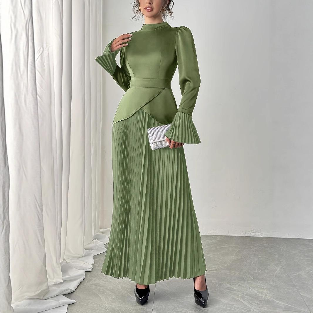 TEMU Внешняя торговля Платье вечернее с высоким воротом, приталенное по талии, плиссированное, с длинным рукавом L зелёный
TEMU Внешняя торговля Платье вечернее с высоким воротом, приталенное по талии, плиссированное, с длинным рукавом L зелёный