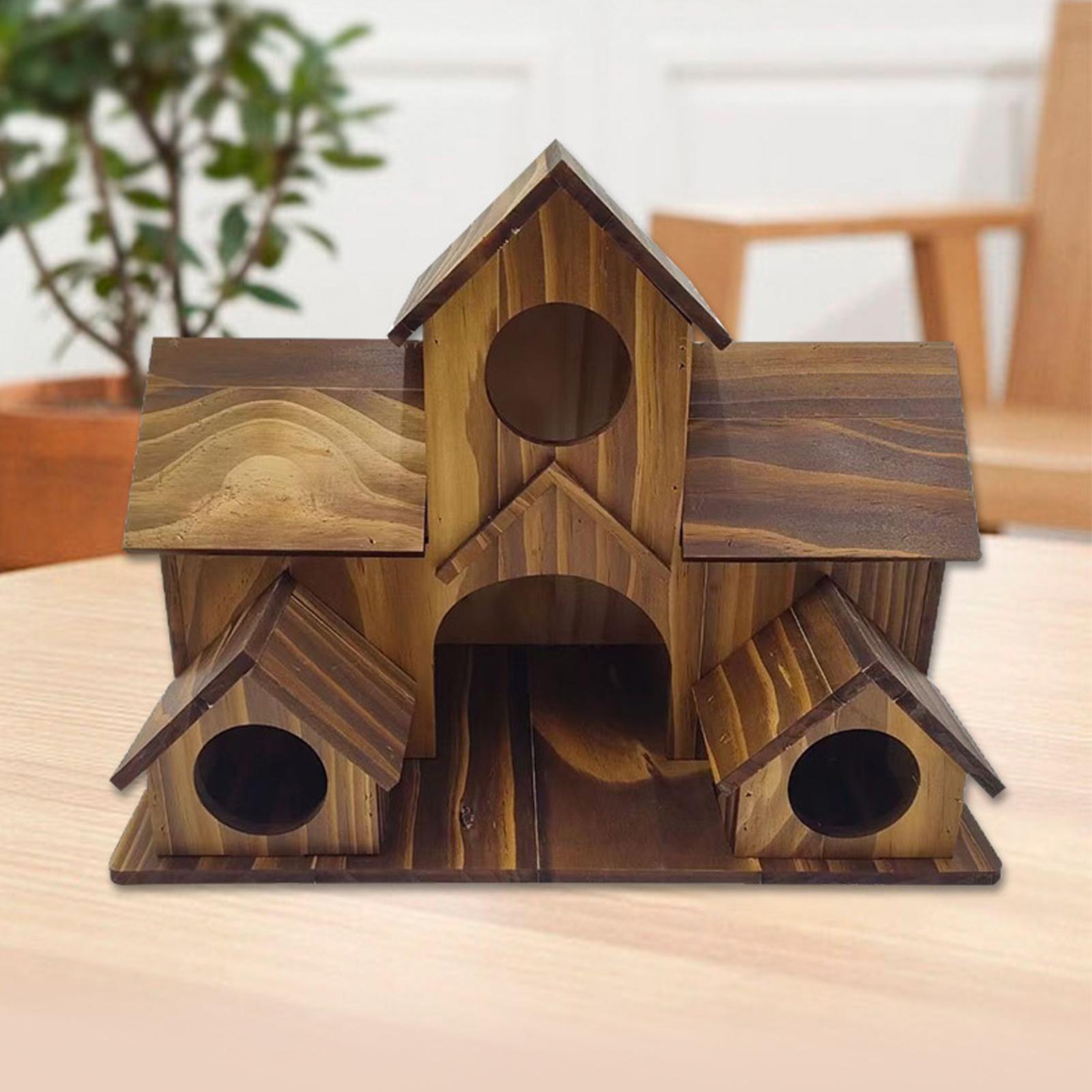 Wood Bird Houses for Outside Rustic Large Multi-holes Outdoor Wood Cottage Garden Decoration Birdhouse Hanger for Yard Balcony China Mainland
Wood Bird Houses for Outside Rustic Large Multi-holes Outdoor Wood Cottage Garden Decoration Birdhouse Hanger for Yard Balcony China Mainland