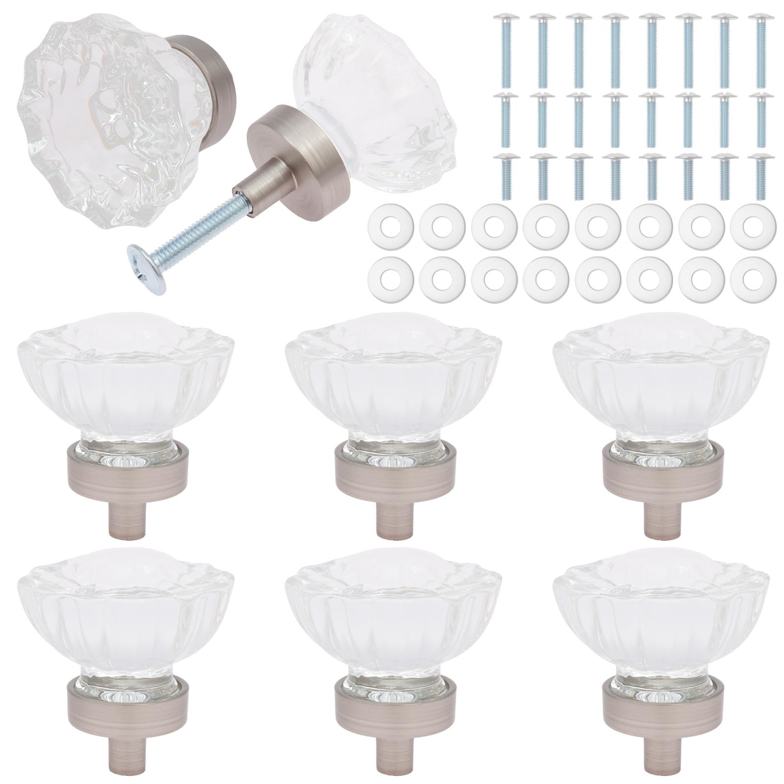 8Pcs Crystal Cabinet Knobs Clear Glass Pulls Nickel Silver Base Vintage Cabinets Closet Dresser Drawers Cupboard Handles Accesso
8Pcs Crystal Cabinet Knobs Clear Glass Pulls Nickel Silver Base Vintage Cabinets Closet Dresser Drawers Cupboard Handles Accesso