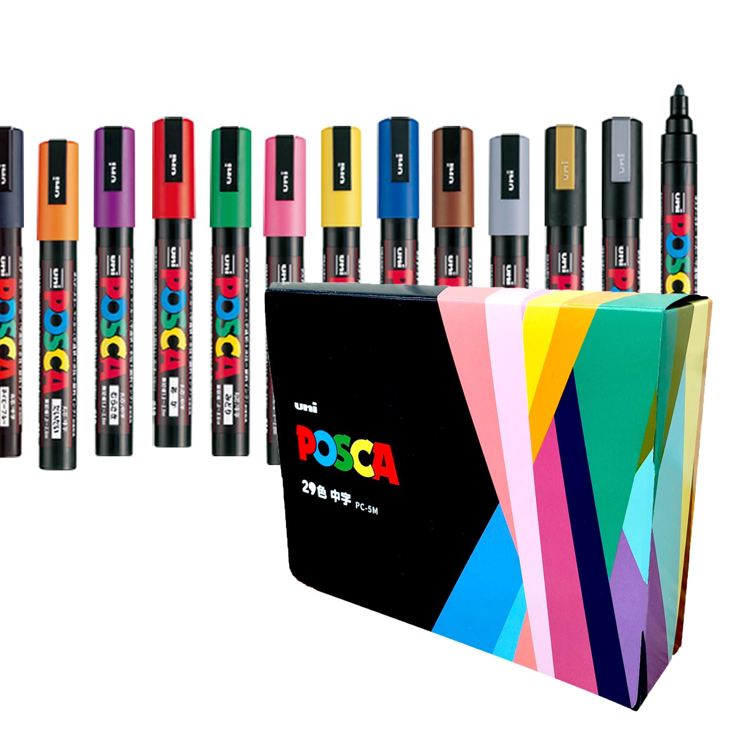 Mitsubishi Pencil uni POSCA Ручка-маркер Сделано в Японии Цветная ручка Средний наконечник Набор из 29 цветов На водной основе На водной основе PC-5M
Mitsubishi Pencil uni POSCA Ручка-маркер Сделано в Японии Цветная ручка Средний наконечник Набор из 29 цветов На водной основе На водной основе PC-5M