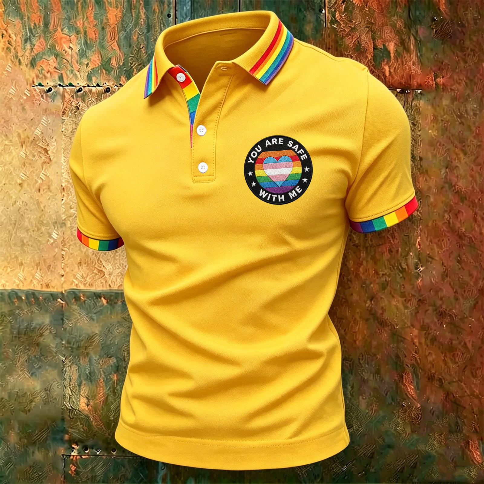 Men s Casual Color-Block Striped Short-Sleeve Shirt XL жовтий
Men s Casual Color-Block Striped Short-Sleeve Shirt XL жовтий