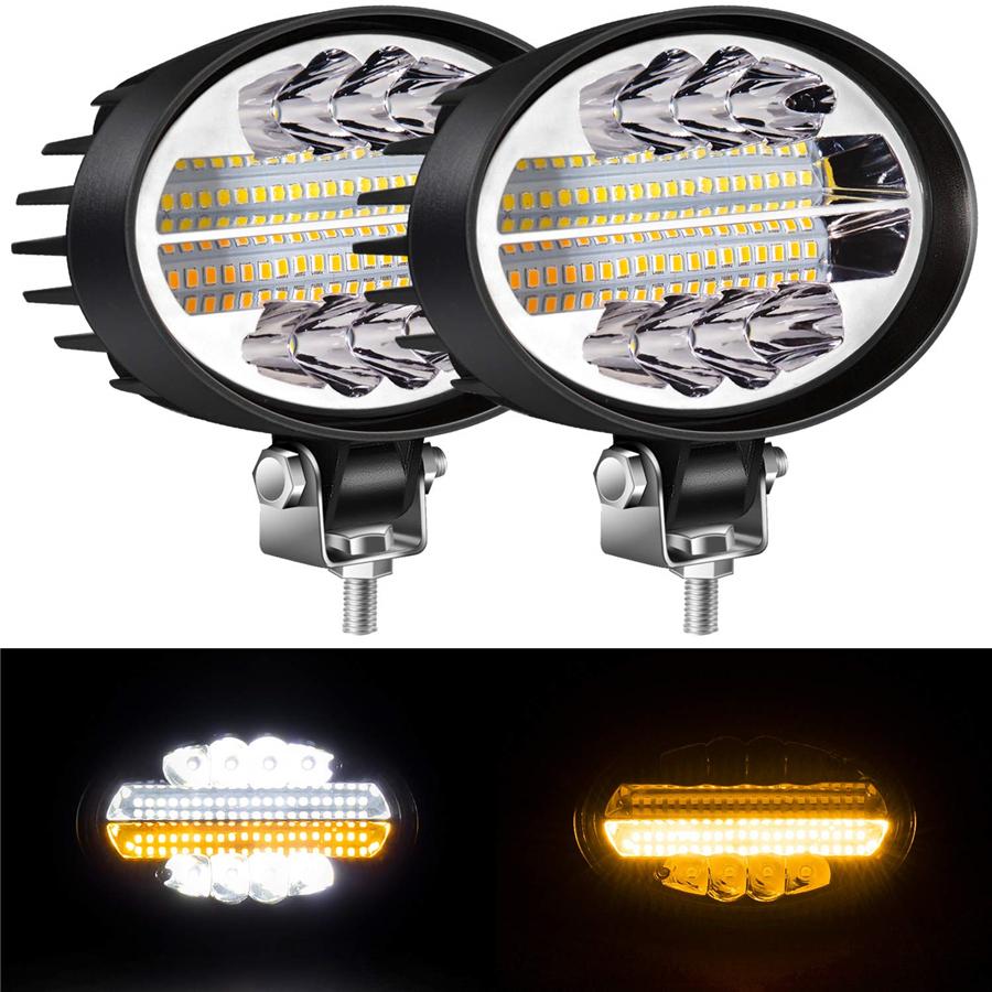 5 144W 7000LM 6500K & 3000K LED Pods Off Road LED Light Bar Spot Flood Combo Oval Amber Work Light Fog Lights Driving Lights
5 144W 7000LM 6500K & 3000K LED Pods Off Road LED Light Bar Spot Flood Combo Oval Amber Work Light Fog Lights Driving Lights