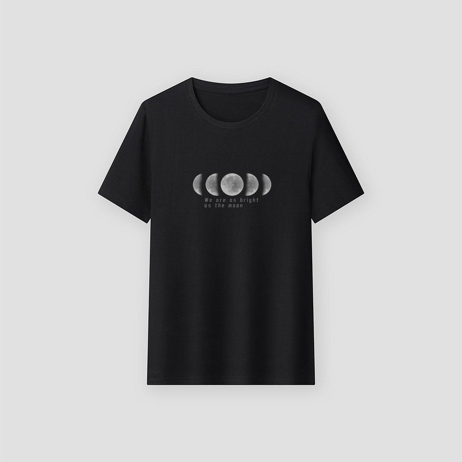 Summer Round Neck Short Sleeved Tshirt Commuting Daily Set Moon Print Breathable Quick Drying Top Mens and Womens Clothing S
Summer Round Neck Short Sleeved Tshirt Commuting Daily Set Moon Print Breathable Quick Drying Top Mens and Womens Clothing S