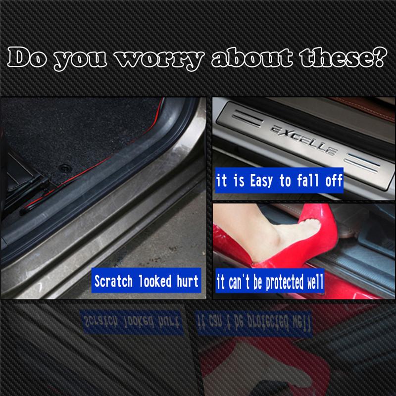 New 4Pcs 3D Carbon Fiber Black Car Door Sill Scuff Plate Cover Anti Scratch Sticker
New 4Pcs 3D Carbon Fiber Black Car Door Sill Scuff Plate Cover Anti Scratch Sticker