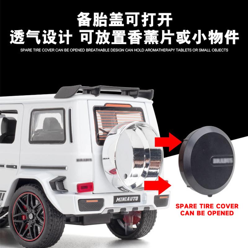 1:24 Mercedes Benz BRABUS G800 High Simulation Diecast Metal Alloy Model car Sound Light Pull Back Collection Toy Gift
1:24 Mercedes Benz BRABUS G800 High Simulation Diecast Metal Alloy Model car Sound Light Pull Back Collection Toy Gift