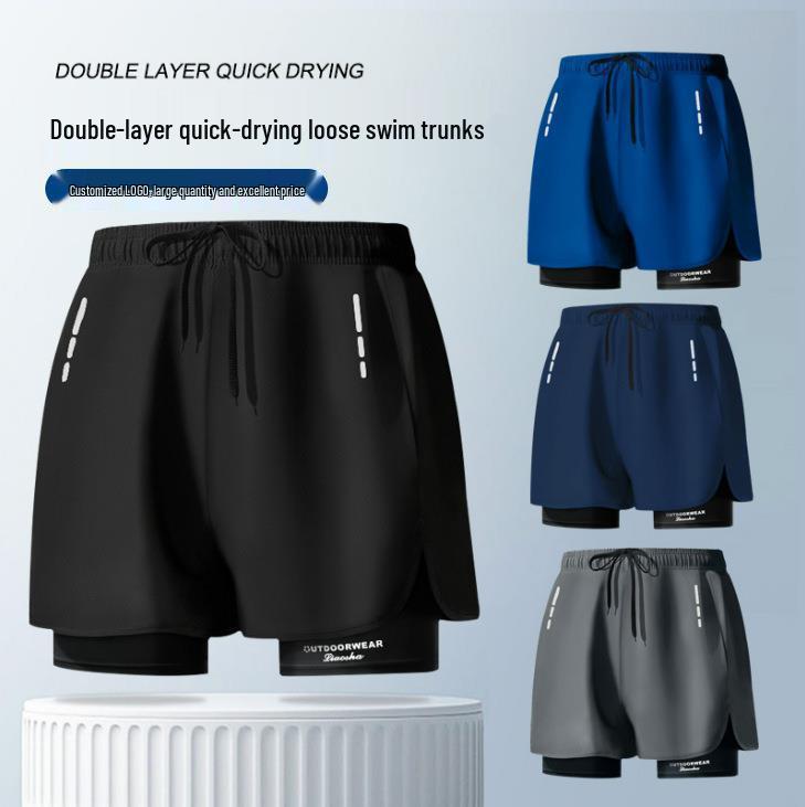 Men s Double-Layer Swim Trunks - Hot-Selling Briefs & Loose Beach Pants for Fitness & Running M (70-90 Jin)
Men s Double-Layer Swim Trunks - Hot-Selling Briefs & Loose Beach Pants for Fitness & Running M (70-90 Jin)