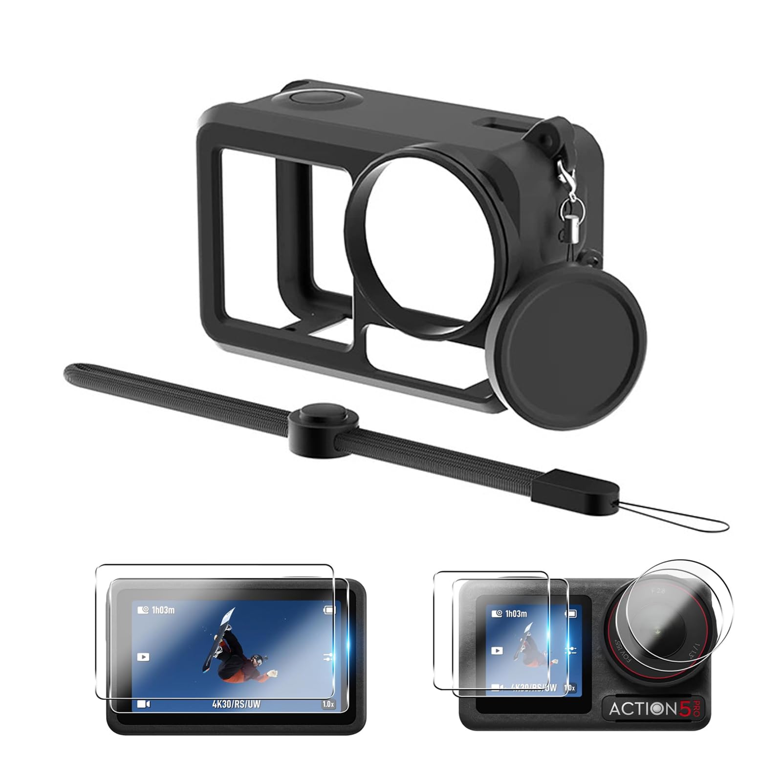 Applicable DJI Osmo Action 5 Pro Protective Case Silicone Protective Cover Osmo Action 5 Pro Accessories Silicone Case Lens Cap Strap DJI Action5 PRO
Applicable DJI Osmo Action 5 Pro Protective Case Silicone Protective Cover Osmo Action 5 Pro Accessories Silicone Case Lens Cap Strap DJI Action5 PRO