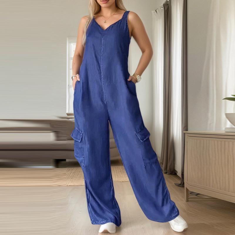 ZANZEA Жіночі повсякденні літні комбінезони без рукавів з V-подібним вирізом L синій
ZANZEA Жіночі повсякденні літні комбінезони без рукавів з V-подібним вирізом L синій