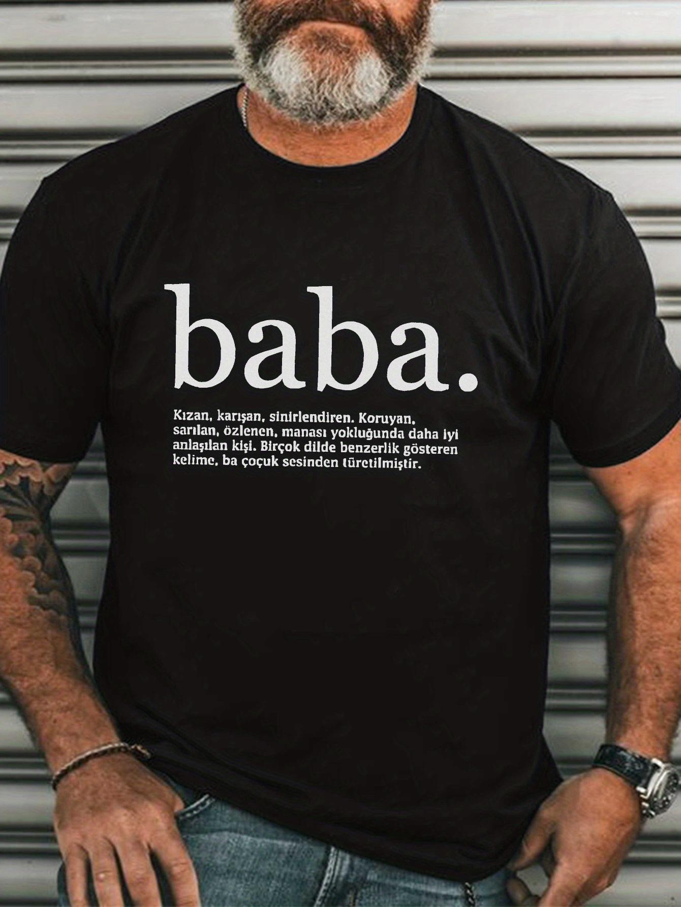 Men s Turkish and Cyrillic Baba Letter T-shirt L
Men s Turkish and Cyrillic Baba Letter T-shirt L