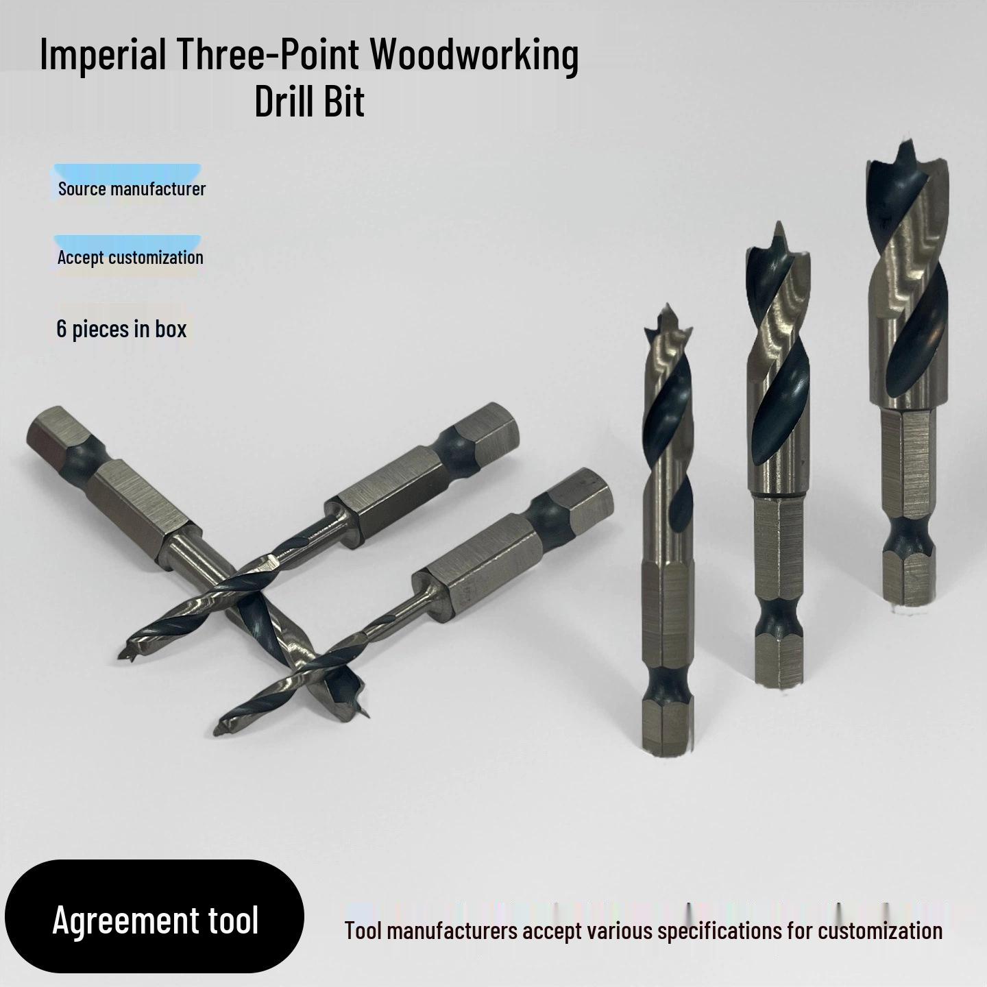 6-Piece Woodworking Drill Bit Set for Various Materials 3/32
6-Piece Woodworking Drill Bit Set for Various Materials 3/32