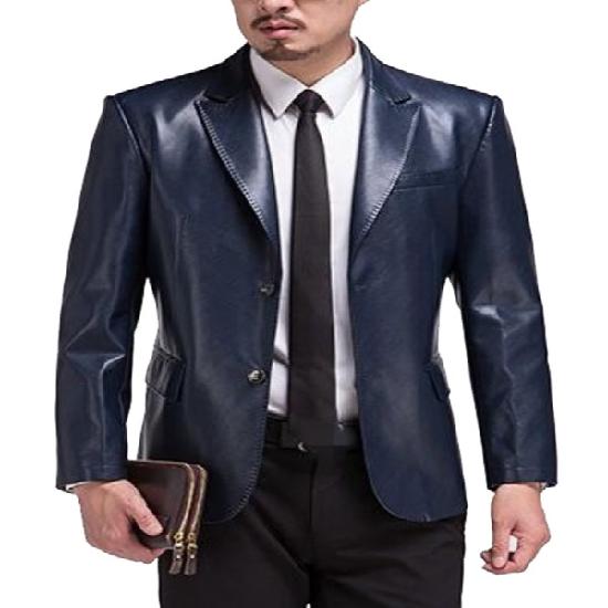 Noora Men s Navy Blue Leather Blazer Jacket Two Button Slim Fit Coat XXXL
Noora Men s Navy Blue Leather Blazer Jacket Two Button Slim Fit Coat XXXL