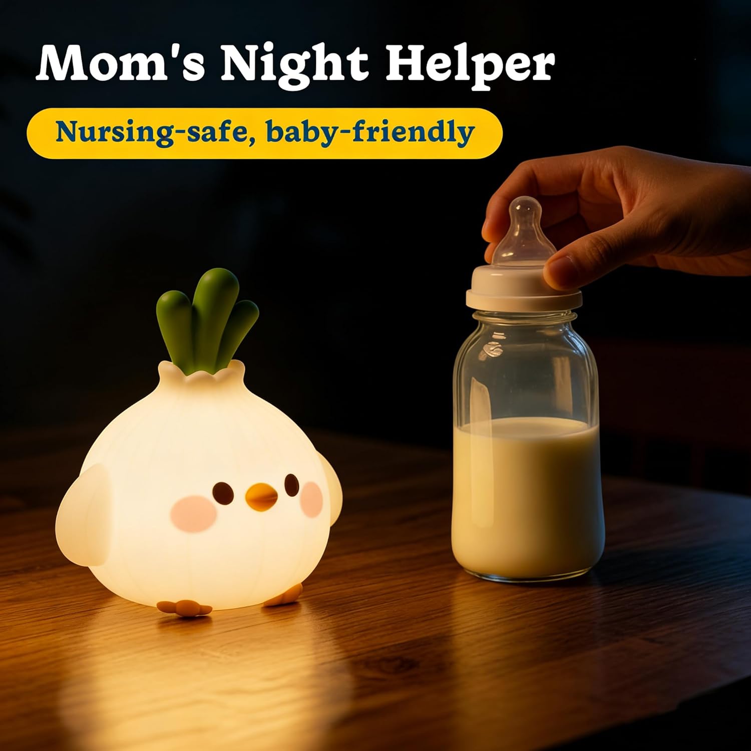 Garlic Bird LED Night Light Cute Silicone Squishy Animal Lamp 7 Colors USB Charging Bedside Decor Kids Baby Nursery Nightlight
Garlic Bird LED Night Light Cute Silicone Squishy Animal Lamp 7 Colors USB Charging Bedside Decor Kids Baby Nursery Nightlight