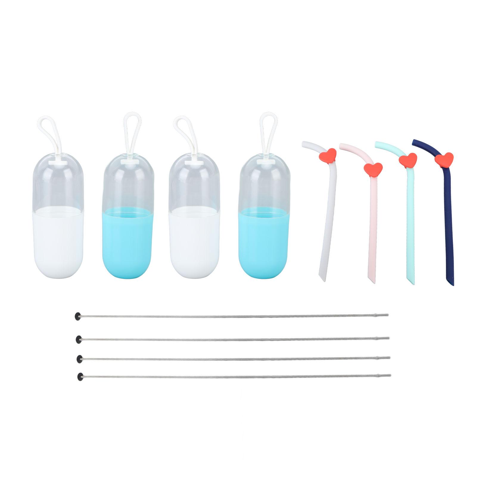 4Pcs Foldable Silicone Straws Set Reusable Outdoor Portable Food Grade Eco Friendly Easy Cleaning Blue Pink Green Gray
4Pcs Foldable Silicone Straws Set Reusable Outdoor Portable Food Grade Eco Friendly Easy Cleaning Blue Pink Green Gray