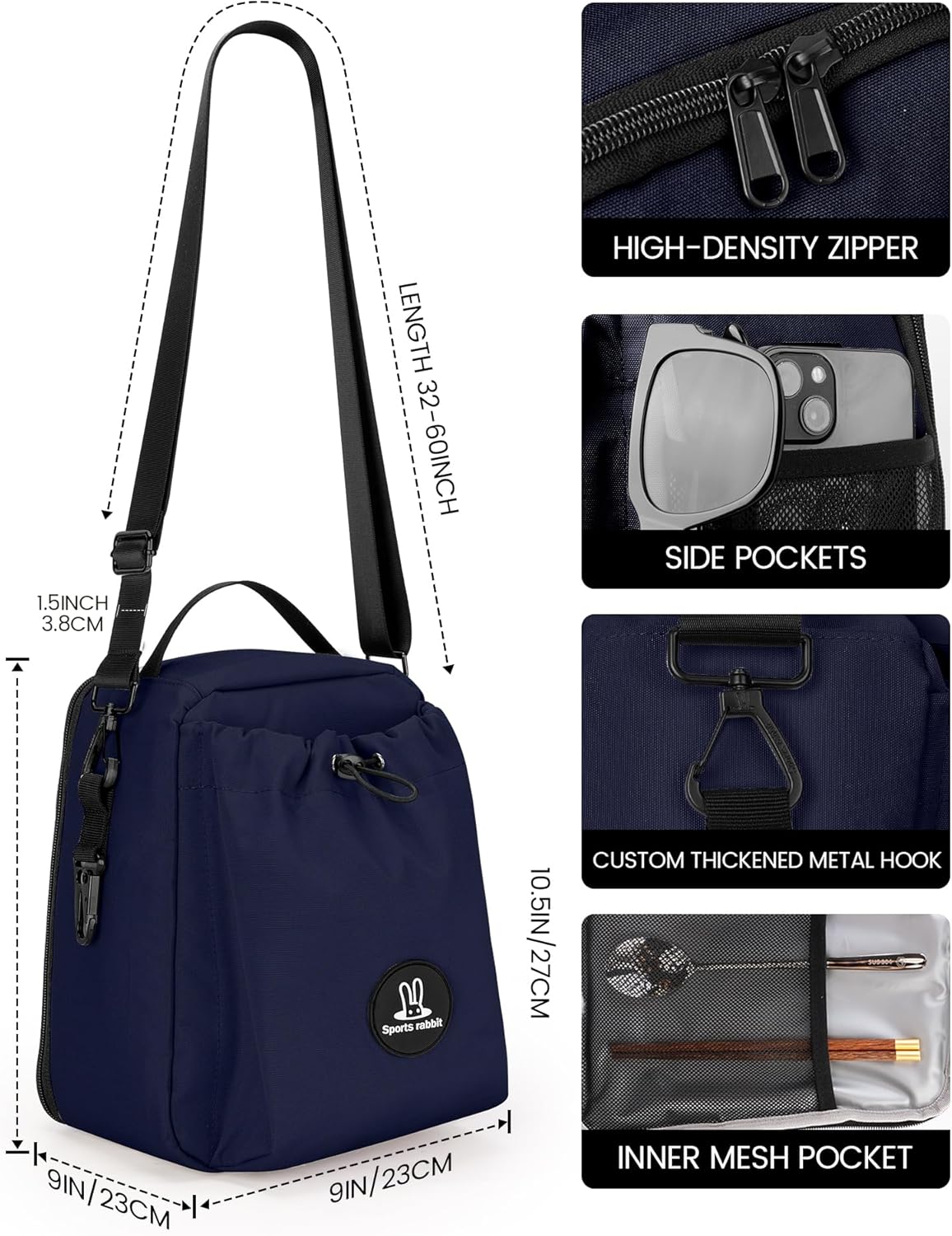 Insulated Lunch Bag for Men – Water-Resistant Wax-Coated Oxford, Leakproof Cooler Tote for Work, Travel, Picnics (Dark Blue) United States
Insulated Lunch Bag for Men – Water-Resistant Wax-Coated Oxford, Leakproof Cooler Tote for Work, Travel, Picnics (Dark Blue) United States