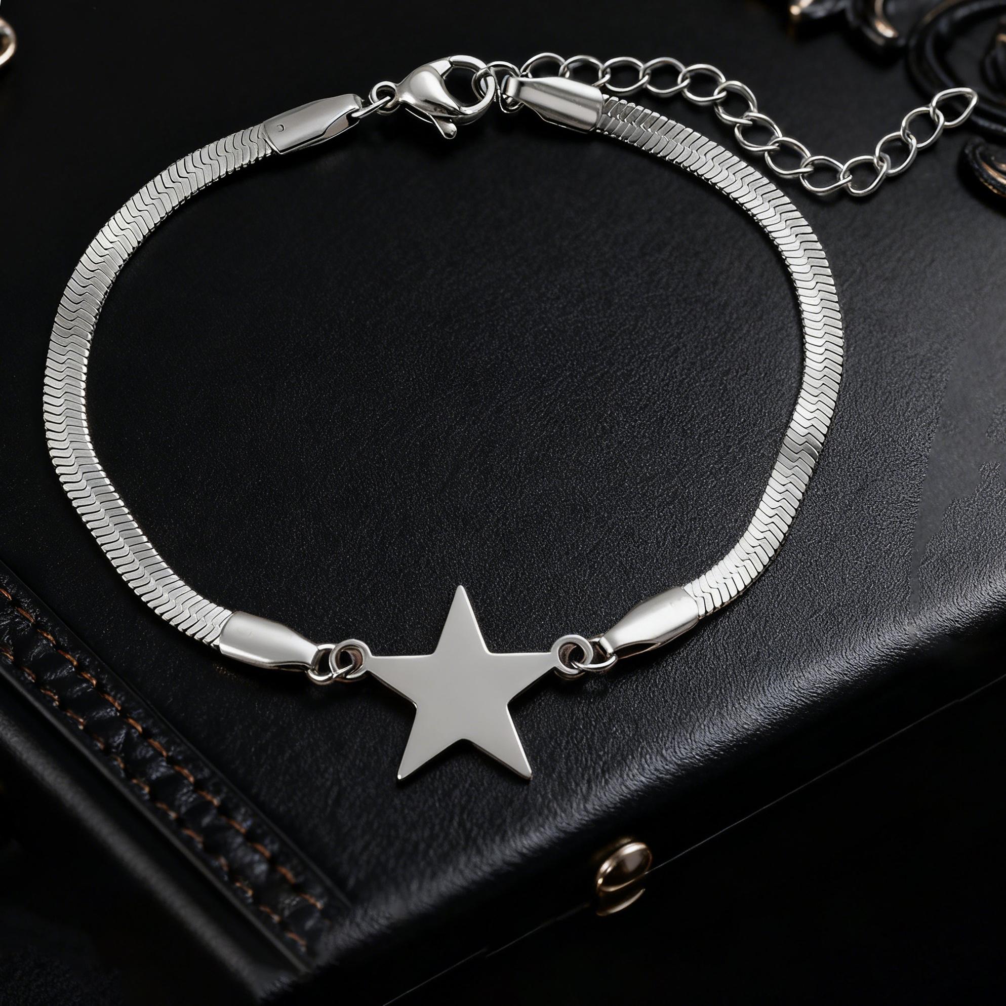 Atoztide Engrave Name Heart Star Bracelet For Women Men Stainless Steel Jewelry Blade Chain Personalized Couple Christmas Gift No engrave&17plus5cm
Atoztide Engrave Name Heart Star Bracelet For Women Men Stainless Steel Jewelry Blade Chain Personalized Couple Christmas Gift No engrave&17plus5cm
