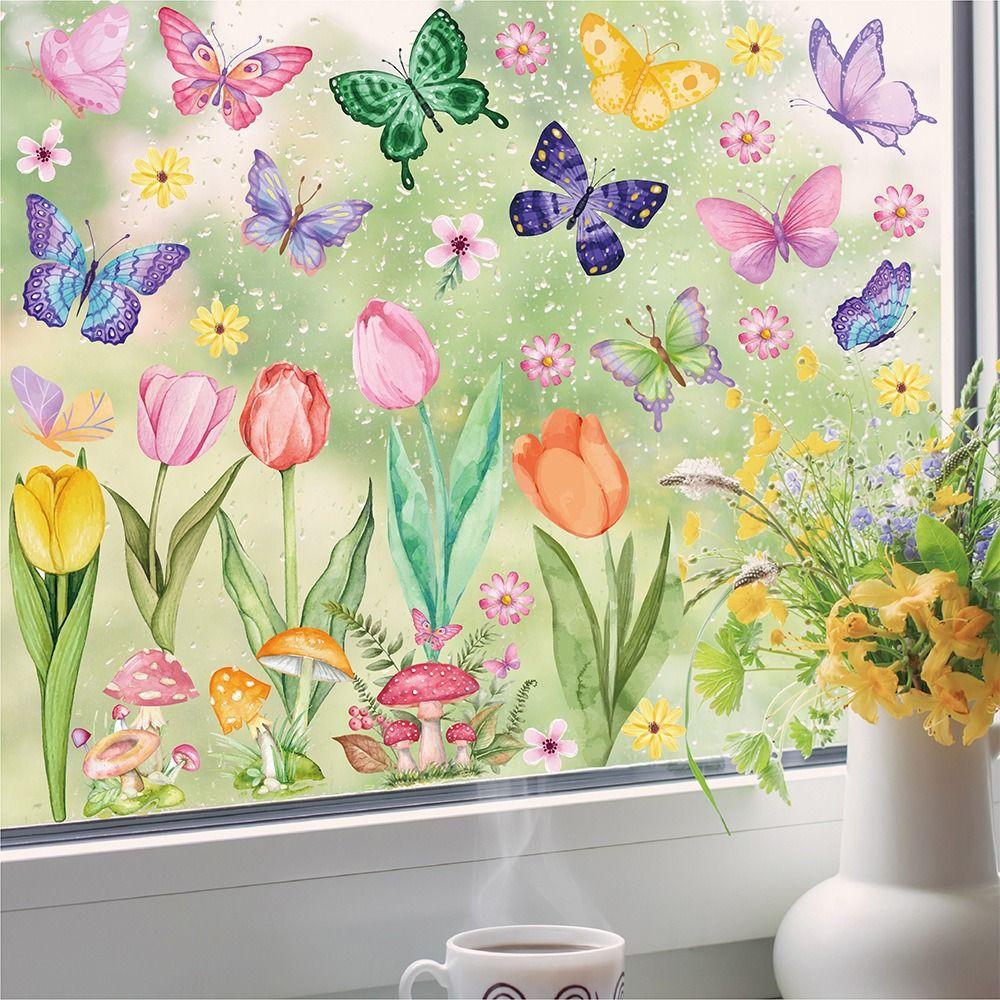 8Sheets/Set PVC Spring Flowers Window Stickers Double Sided Glass Stickers Home Decoration Style B
8Sheets/Set PVC Spring Flowers Window Stickers Double Sided Glass Stickers Home Decoration Style B