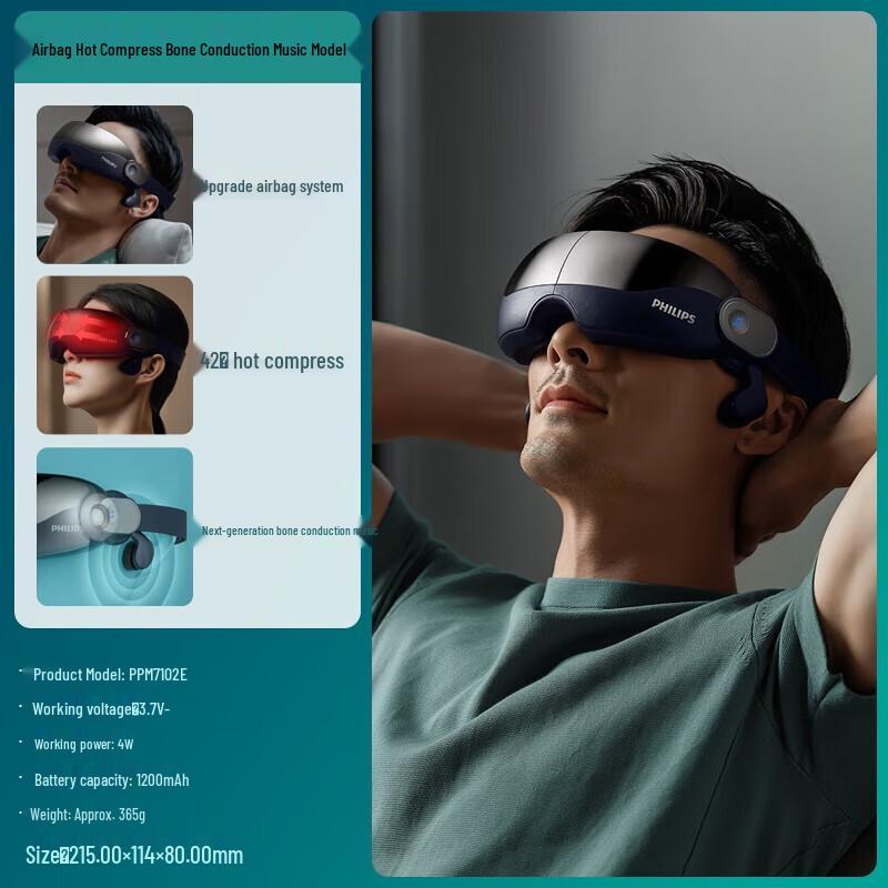 Philips Bone Conduction Eye Massager with Hot Compress
Philips Bone Conduction Eye Massager with Hot Compress