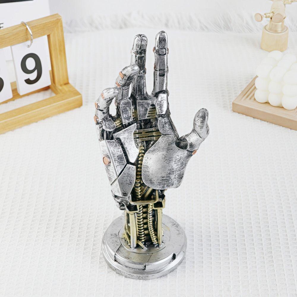 Resin Cyberpunk 3D Printed Stand Model Mechanical Hand Staute Kids Birthday Gift срібний
Resin Cyberpunk 3D Printed Stand Model Mechanical Hand Staute Kids Birthday Gift срібний