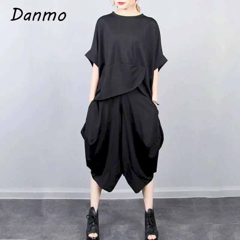 Danmo летние женские костюмы повседневные шаровары костюм свободная футболка большого размера с рукавами «летучая мышь» широкие брюки комплекты из двух предметов
Danmo летние женские костюмы повседневные шаровары костюм свободная футболка большого размера с рукавами «летучая мышь» широкие брюки комплекты из двух предметов